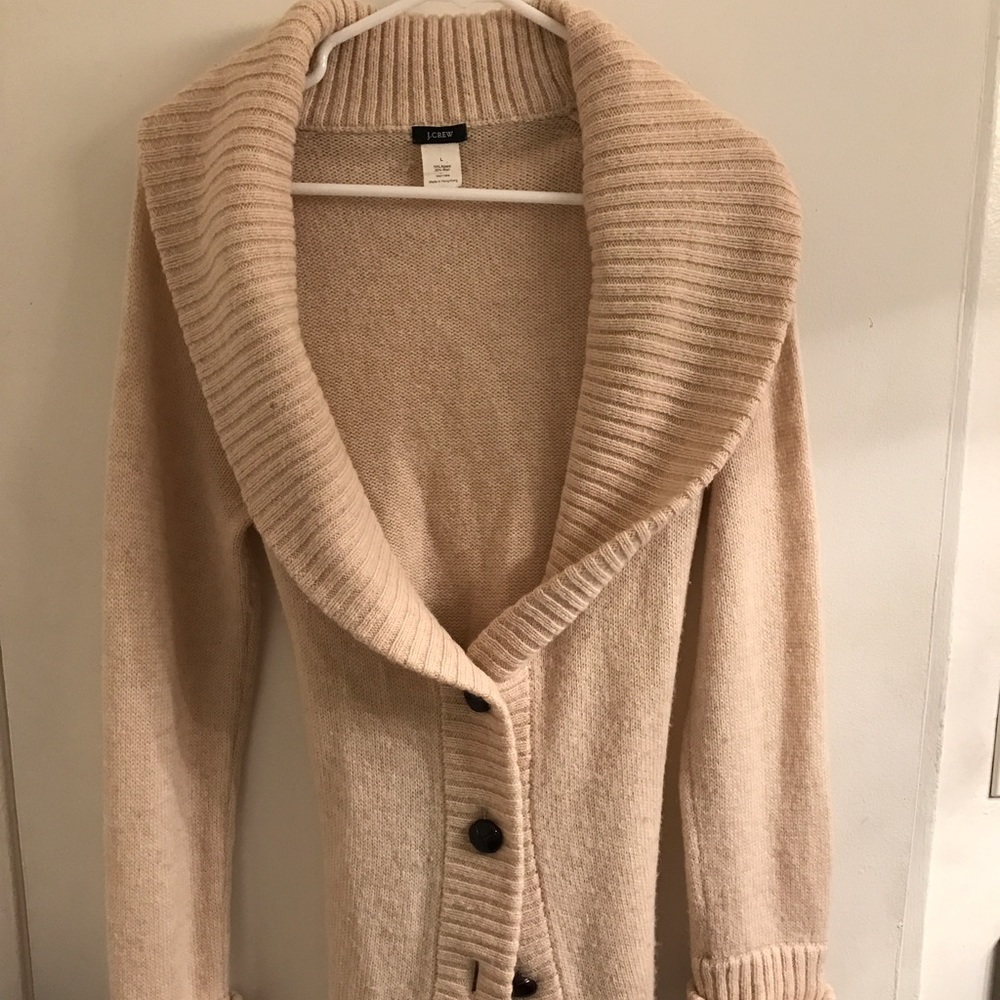 Jcrew alpaca button down sweater